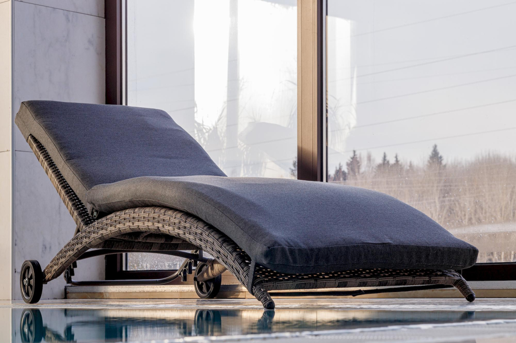 Шезлонги, Шезлонг AGATA серый с матрасом