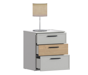 Тумба с ящиками Милан СБ-3295 Серый/Дуб Гамильтон,МДФ Светло серый