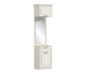 Тумба с зеркалом Гранд / Ливерпуль СБ-3508 Дуб Приморский Белый/МДФ Классика Светлый