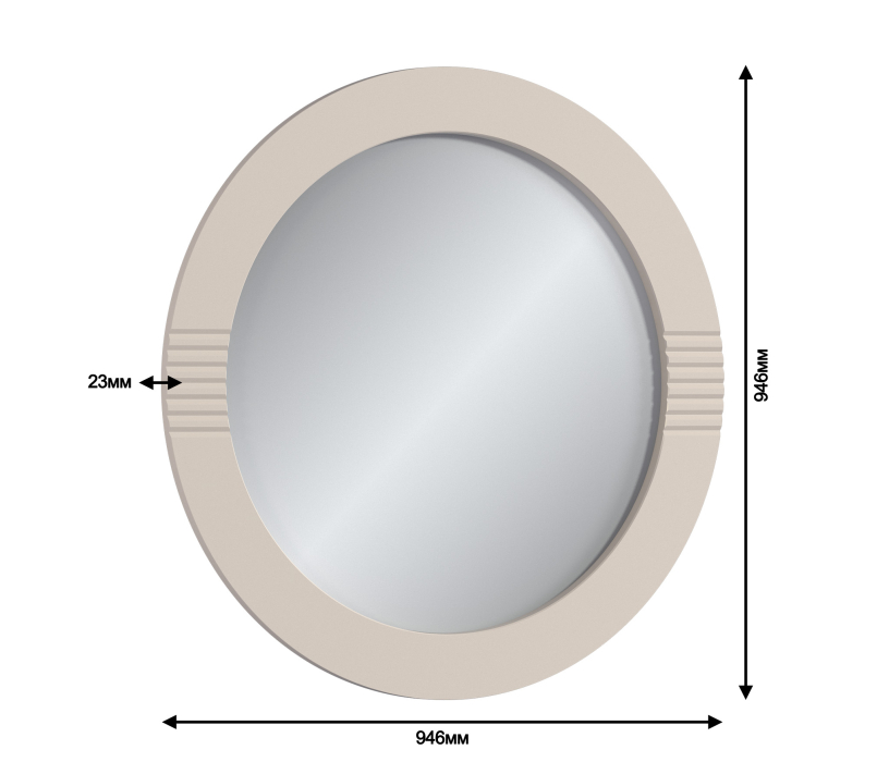 Комоды, Комплект Турин (зеркало и комод), МДФ Кашемир