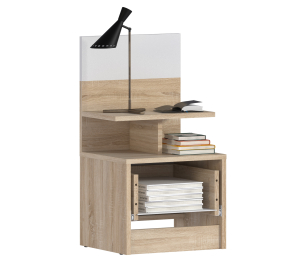 Тумба Уют СБ-2748/1 Дуб Сонома/Белый