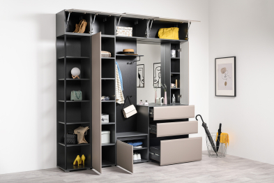 Комод Сидней 16.231.03, антрацит, веллюто капучино