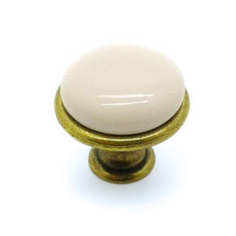 Ручка GP19-G00AB-MLK-0 металл/фарфор (GAMET)