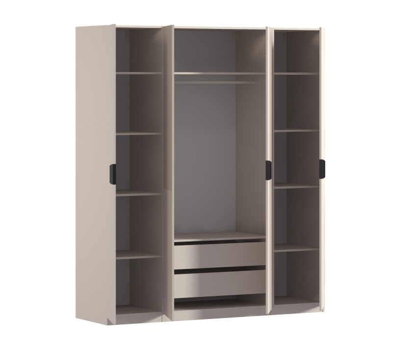 Для одежды, Шкаф четырехдверный Макс 2000 мм, вариант №1 (ЛДСП/МДФ)