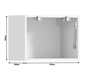 Регина корпус для шкафа навесного горизонтального 1 дв 50х36 см