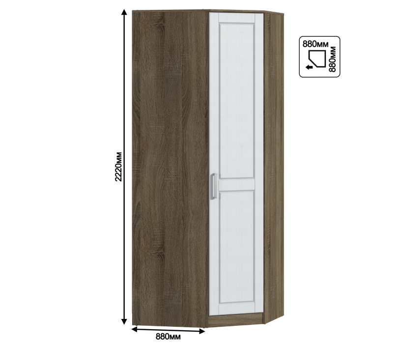 Угловые шкафы, Шкаф угловой Илона (Прованс) СБ-2669