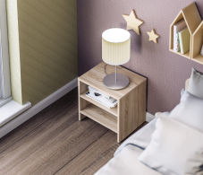 Прикроватные тумбы, Тумба прикроватная Кито СБ-2607/1 белый