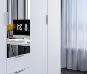 Шкаф 5-ти дверный Николь СБ-2594/1 Белый