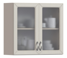 Сити, Сити шкаф навесной со стеклом 2 дв 80х72 см