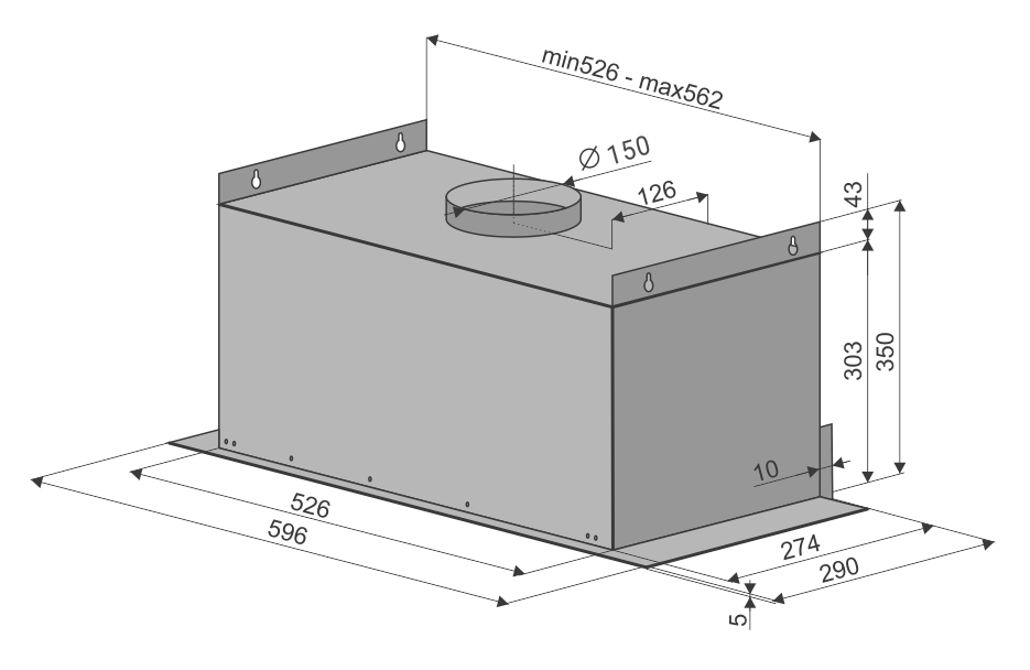 Вытяжки, Кухонная вытяжка Navi White Glass 60
