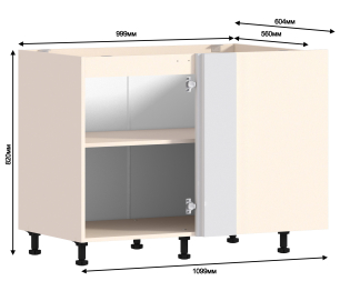 Шкаф-Стол приставной Регина РСП/1-100 Песочный