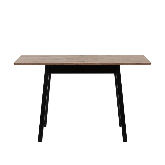 Обеденные столы, Стол раздвижной DAIKO 1Р, металл Черный, Дуб велингтон