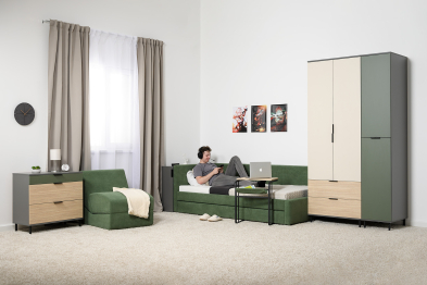 Шкаф Марвэл 16.317.02, темно-серый, сатин, плэйн