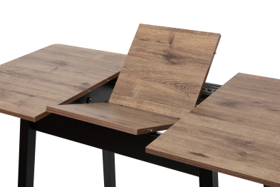 Стол раздвижной DAIKO 1Р, металл Черный, Дуб велингтон