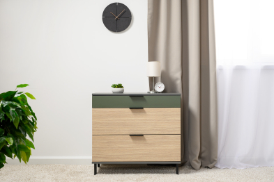 Комод Марвэл 16.234.03, темно-серый, плэйн, дымчатый зеленый