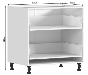 Регина корпус для стола 2 ящ 80х82 см