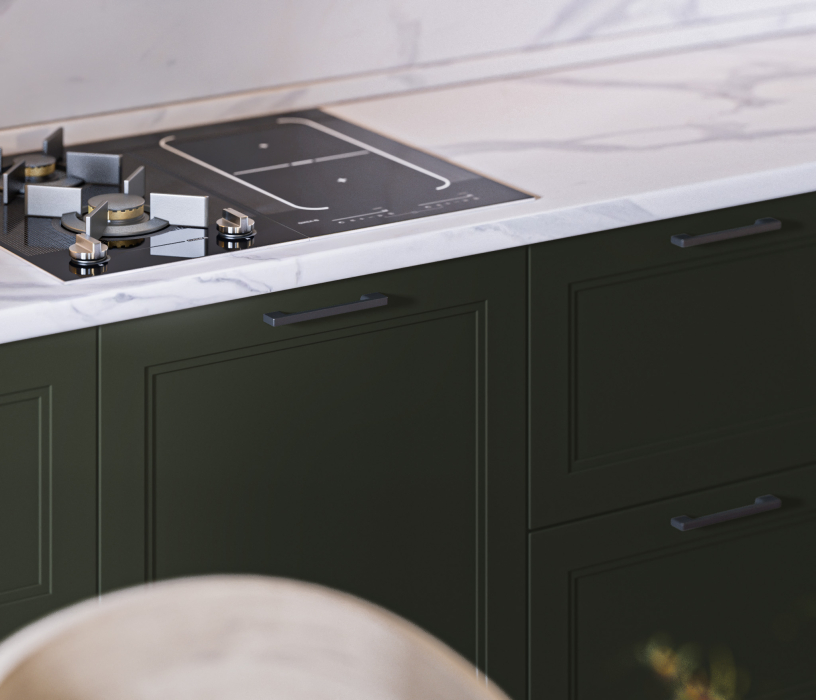 Кухонные гарнитуры, Кухонный гарнитур Регина Белый/МДФ Modern Олива 3,2 м