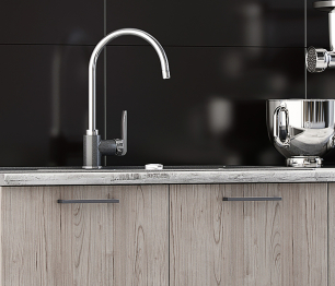 Кухня Астра 2,0 м Графит софт/Дуб галиано МДФ