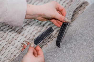 Шезлонг AGATA бежевый с матрасом