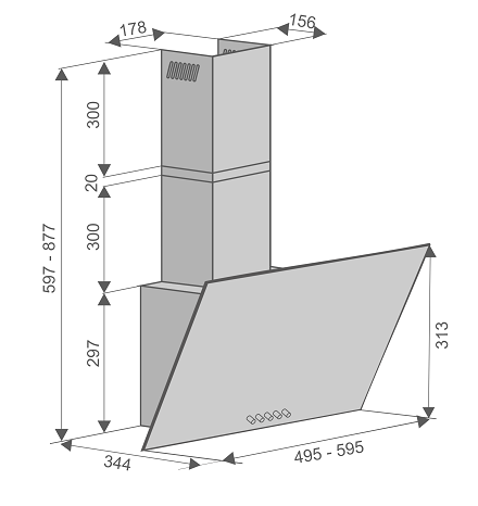 Вытяжки, Кухонная вытяжка Colibri Tech Ivory 60