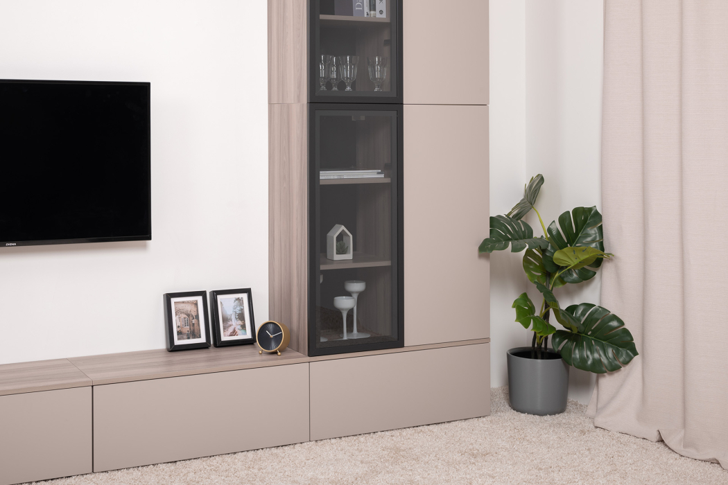 Настенные полки, Шкаф-витрина навесной Роквуд 16.322.02