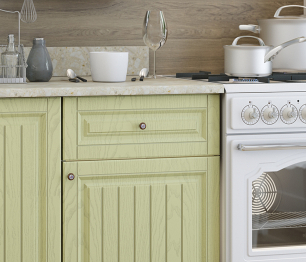 Кухня Хозяюшка 2,0 м Фисташка МДФ