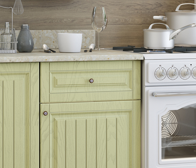 Кухонные гарнитуры, Кухня Хозяюшка 2,0 м Фисташка МДФ