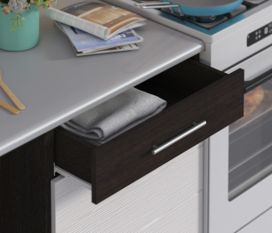 Кухонный гарнитур Милена Дуб Феррара/Онденс/Венге 2,4 м