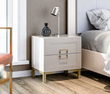 Прикроватные тумбы, Тумба Ассоль СБ-3436 Кашемир серый/МДФ Кашемир