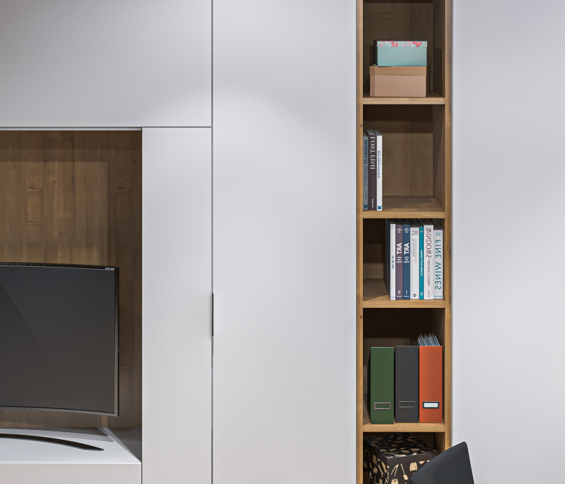 Стеллажи, Стеллаж Мальта СБ-3259 Дуб Гамильтон