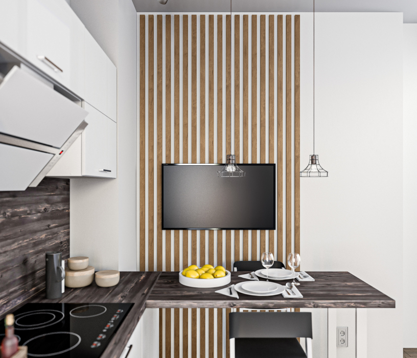 Декор для гостиной, Рейки декоративные интерьерные СБ-3425 Дуб Бунратти (6 шт)