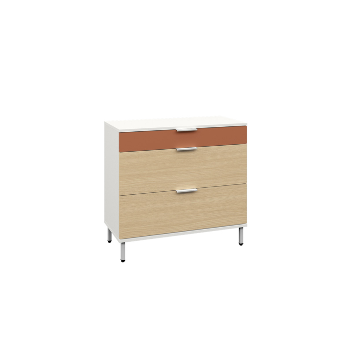 Детские комоды, Комод Марвэл 16.234.03, белый, плэйн, безмолвная пустыня