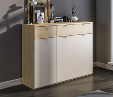 Комоды, Комод Афина СБ-3342 Дуб Винченца/Дуб Винченца,Кашемир серый