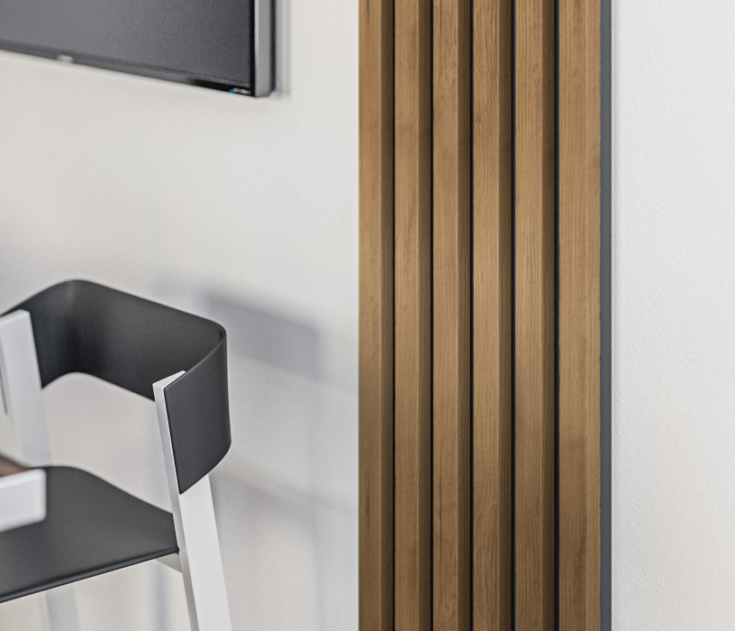 Декор для гостиной, Рейки декоративные интерьерные СБ-3425 Дуб Бунратти (6 шт)