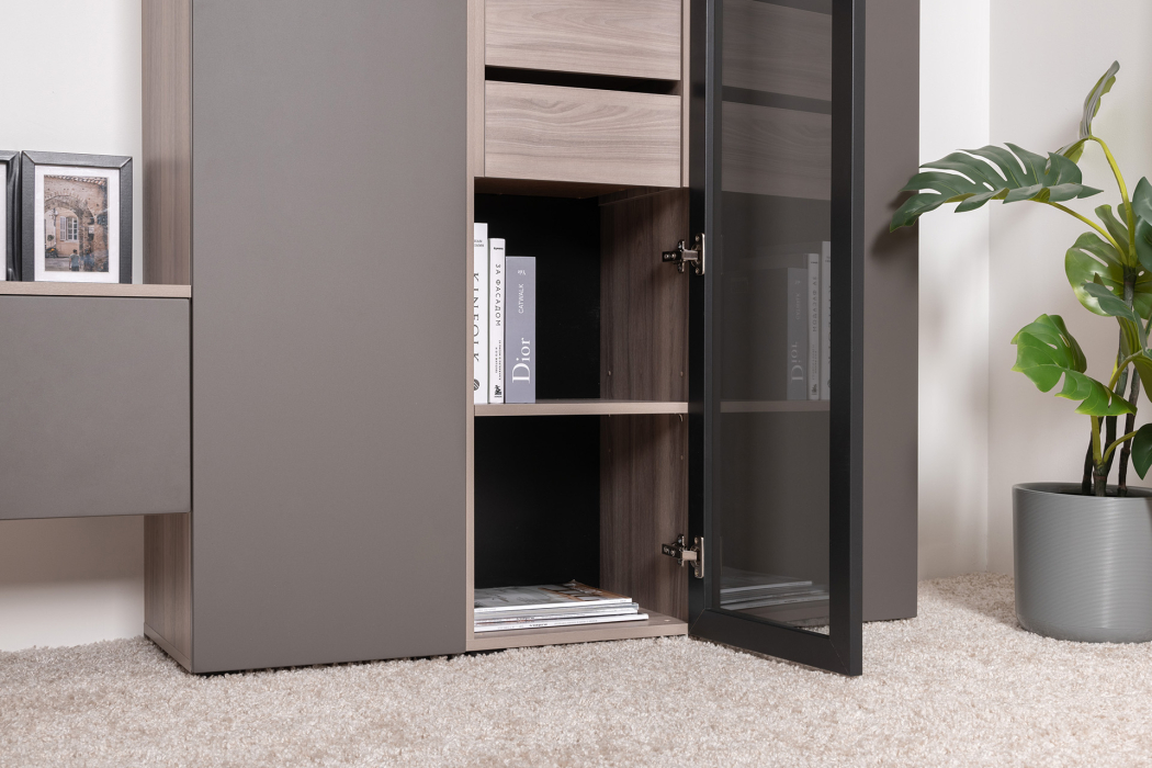 Стеклянные, Шкаф-витрина Роквуд 16.322.04