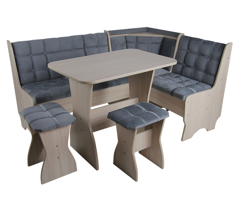 Кухонные уголки, Угловая скамья Алёнка-17 ясень шимо светлый/Форест 09,1 категория