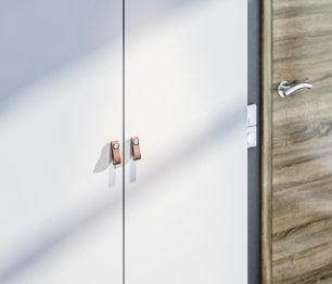 Ручка (кнопка 32мм) NORA eds.2220 с винтом 4*20мм  хром/капучино Нобел