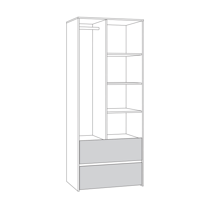 Для одежды, Шкаф для одежды Торонто 13.333