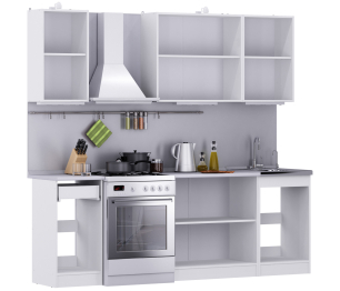 Кухня Элен Белый / Бордо 1,7 м