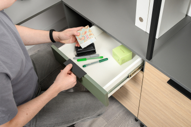 Тумба Марвэл 16.160, темно-серый, плэйн, дымчатый зеленый