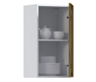 Навесной шкаф Регина РП-40 (Белый/Витрина Золото)