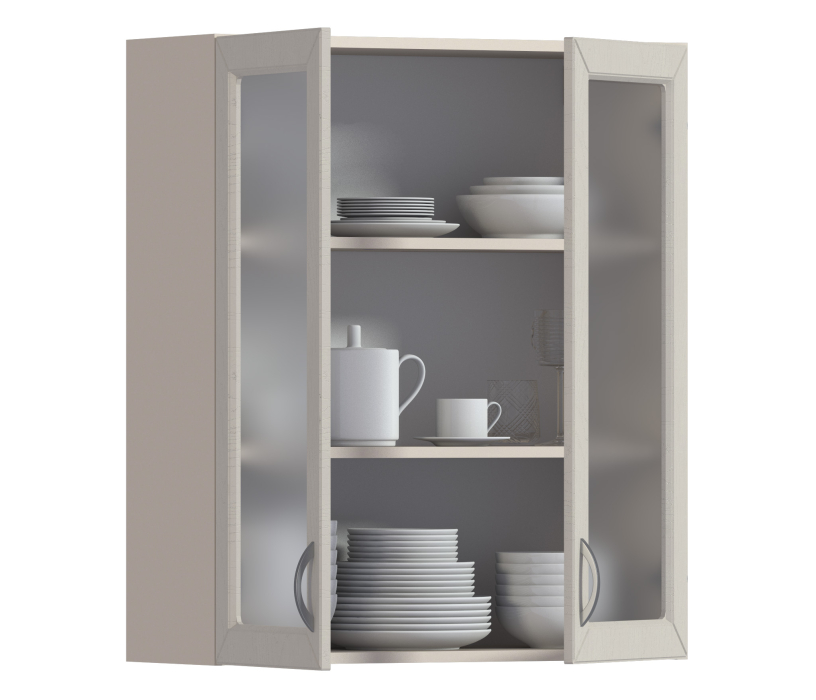 Сити, Сити шкаф навесной со стеклом 2 дв 80х92 см